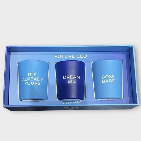 Jill & Ally Other - Jill & Ally Natural Soy Blend Candle Trio Gift Set Future CEO Boss Babe